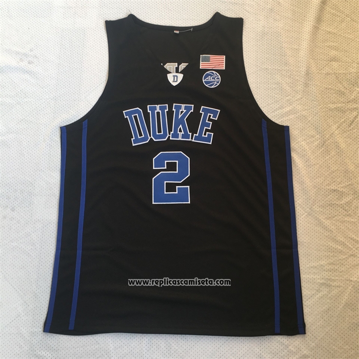 Camiseta NCAA Duke Blue Devils Cam Reddish Negro
